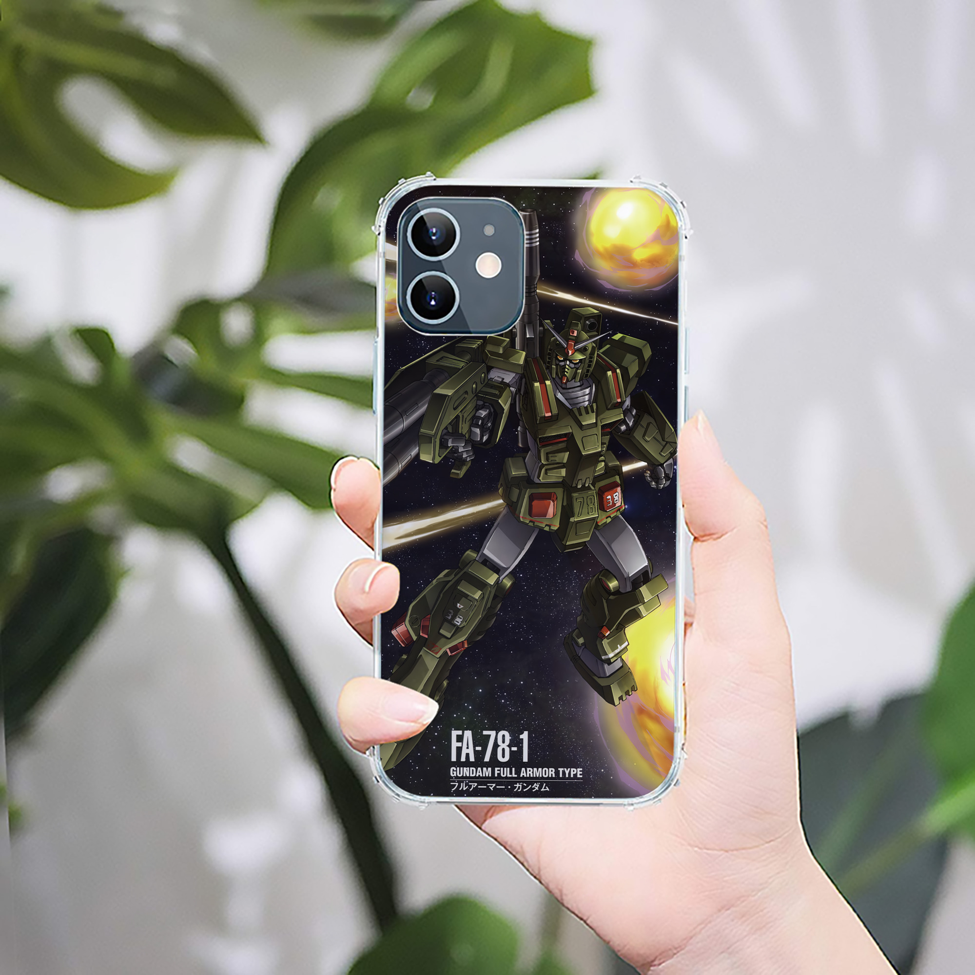 （画像用） 機動戦士ガンダム Mobile Suit Gundam 【iPhone 12シリーズ対応】透明スマホケース（クリアソフトケース）
